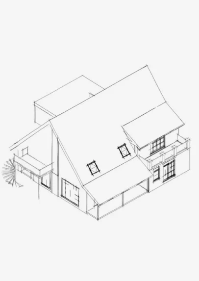 Mehrgenerationenwohnen-Skizze