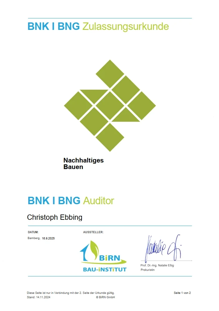 Urkunde BNK-BNG-Auditor